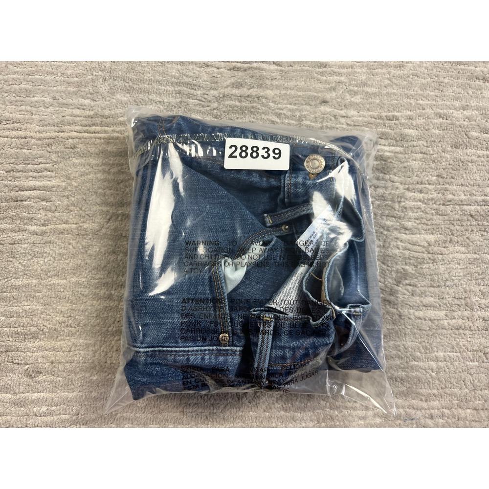 Levi's Jeans Women 10 Blue 505 Straight Mid Rise Stretch WaterLess Denim - Picture 10 of 10
